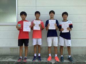 ２０２１中牟田杯全国選抜ジュニアテニス選手権福島県予選男子シングルス入賞者