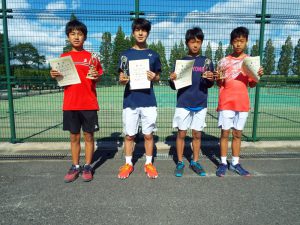 第３５回福島県中学生テニス選手権大会シングルスの部男子入賞者