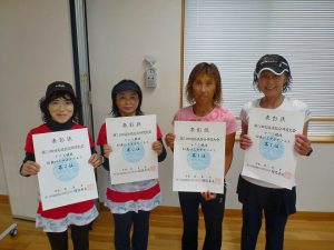 第７４回福島県総合体育大会テニス競技４０歳以上女子ダブルス入賞者