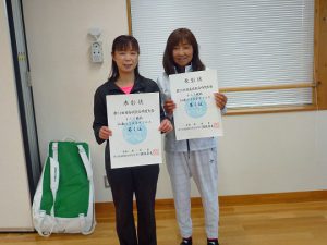第７４回福島県総合体育大会テニス競技５５歳以上女子ダブルス入賞者