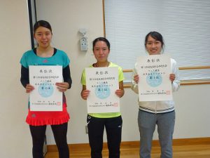 第７４回福島県総合体育大会テニス競技成年女子入賞者