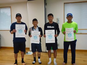 第７４回福島県総合体育大会テニス競技４５歳以上男子ダブルス入賞者