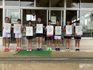 第７４回福島県総合体育大会テニス競技スポーツ少年団の部小学生女子ダブルス入賞者