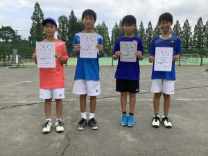 第７４回福島県総合体育大会テニス競技スポーツ少年団の部小学生男子ダブルス入賞者