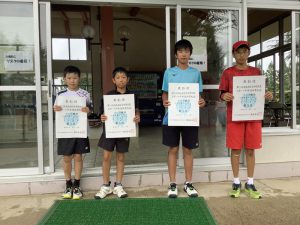 第７４回福島県総合体育大会テニス競技スポーツ少年団の部小学生男子ダブルス入賞者３
