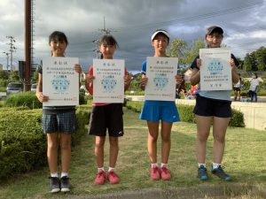 第７４回福島県総合体育大会テニス競技スポーツ少年団の部小学生女子シングルス入賞者