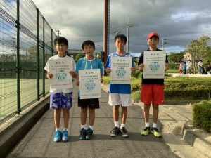 第７４回福島県総合体育大会テニス競技スポーツ少年団の部小学生男子シングルス入賞者