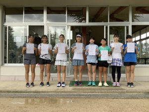 第７４回福島県総合体育大会テニス競技スポーツ少年団の部中学生女子ダブルス入賞者