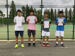 第７４回福島県総合体育大会テニス競技スポーツ少年団の部中学生男子ダブルス入賞者