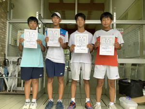 第７４回福島県総合体育大会テニス競技スポーツ少年団の部中学生男子ダブルス入賞者３