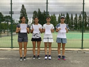 第７４回福島県総合体育大会テニス競技スポーツ少年団の部中学生女子シングルス入賞者