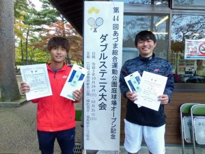 第４４回あづま総合運動公園庭球場オープン記念ダブルステニス大会一般男子優勝