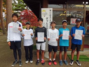 第４４回あづま総合運動公園庭球場オープン記念ダブルステニス大会中学生男子の部入賞者