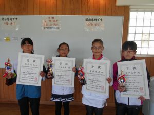 第４１回福島県春季選抜ジュニアシングルス選手権大会Ｕ１２女子の部入賞者