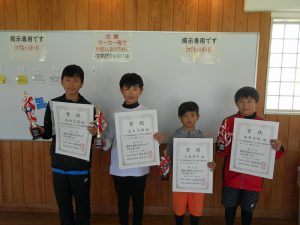 第４１回福島県春季選抜ジュニアシングルス選手権大会Ｕ１２男子の部入賞者