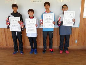 第４１回福島県春季選抜ジュニアシングルス選手権大会Ｕ１４男子の部入賞者