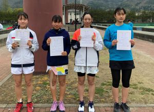 第３９回福島県春季ジュニアシングルステニス選手権大会Ｕ１６の部女子入賞者