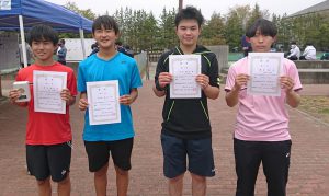 第３９回福島県春季ジュニアシングルステニス選手権大会Ｕ１６の部男子入賞者