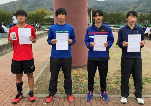 第３９回福島県春季ジュニアシングルステニス選手権大会Ｕ１８の部男子入賞者