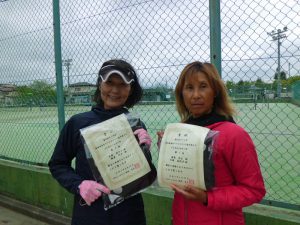 第６４回オノヤ杯兼福島県春季ダブルステニス選手権５０歳女子の部入賞者