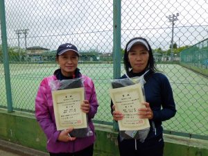 第６４回オノヤ杯兼福島県春季ダブルステニス選手権６０歳女子の部入賞者