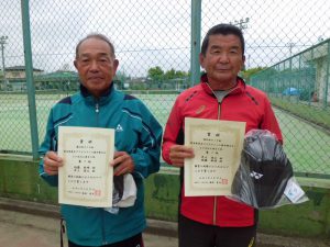 第６４回オノヤ杯兼福島県春季ダブルステニス選手権６０歳男子の部入賞者