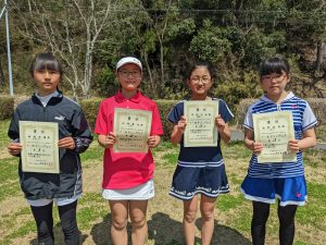 第３６回福島県春季小学生テニス選手権大会女子シングルス入賞者