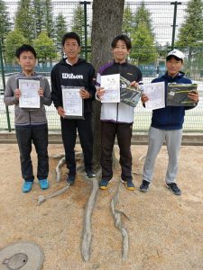 第４９回福島県テニス選手権大会４５歳以上男子ダブルス入賞者