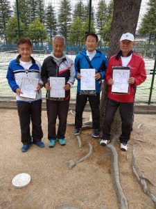 第４９回福島県テニス選手権大会６０歳以上男子ダブルス入賞者
