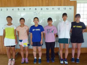 第７７回国民体育大会テニス競技少年の部選手選考大会女子参加者
