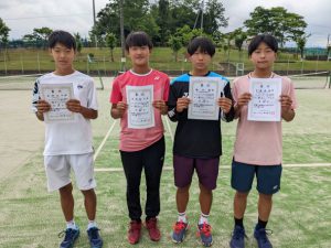 ２０２２中牟田杯全国選抜ジュニアテニス選手権福島県予選男子シングルス入賞者