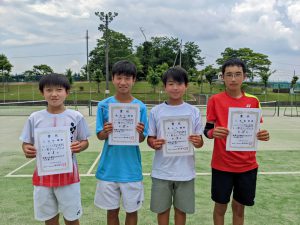 ２０２２日植杯ＲＳＫ全国選抜ジュニアテニス選手権福島県予選男子シングルス入賞者