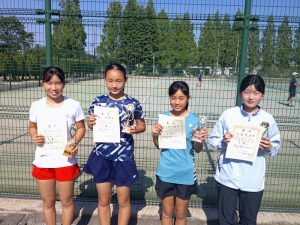 第３６回福島県春季中学生テニス選手権大会シングルスの部女子シングルス入賞者
