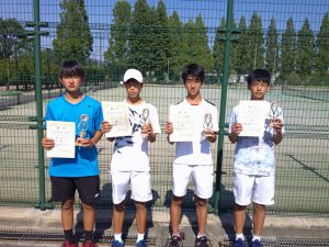 第３６回福島県春季中学生テニス選手権大会シングルスの部男子シングルス入賞者