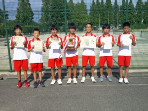 第３６回福島県中学生テニス選手権大会男子団体優勝