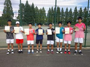 第３６回福島県中学生テニス選手権大会男子ダブルス入賞者