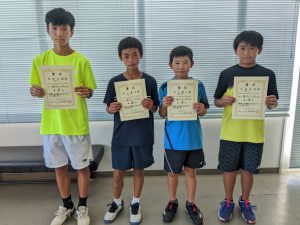 第３６回福島県秋季小学生テニス選手権大会男子シングルス入賞者