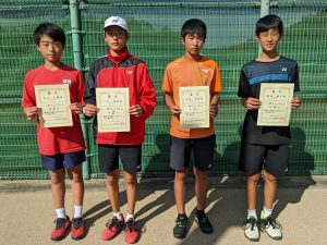 第１２回福島空港秋季選抜ジュニアシングルステニス選手権大会男子シングルス入賞者