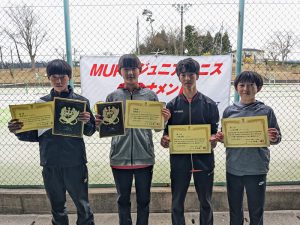 ＭＵＦＧジュニアテニストーナメント２０２３福島県大会男子シングルス入賞者