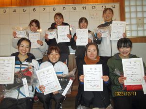 第４９回福島県ダブルステニス選手権大会一般女子の部入賞者