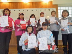 第４９回福島県ダブルステニス選手権大会４０歳女子の部入賞者