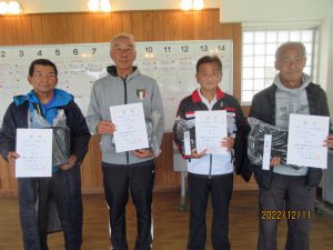 第４９回福島県ダブルステニス選手権大会６０歳男子の部入賞者