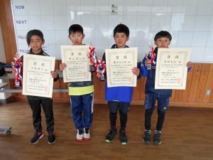 第４２回福島県春季選抜ジュニアシングルス選手権大会Ｕ１２男子入賞者