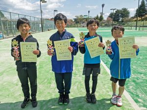 第３７回福島県春季小学生テニス選手権大会男子入賞者