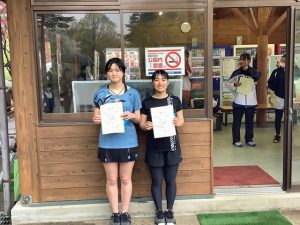 第４０回福島県春季ジュニアダブルステニス選手権大会Ｕ１６の部女子優勝