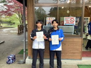 第４０回福島県春季ジュニアダブルステニス選手権大会Ｕ１６の部男子優勝