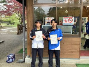 第４０回福島県春季ジュニアダブルステニス選手権大会Ｕ１６の部男子優勝