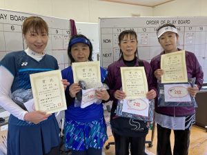 第５０回福島県テニス選手権大会４０歳以上女子ダブルス入賞者