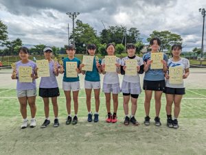 ２０２３中牟田杯全国選抜ジュニアテニス選手権福島県予選女子ダブルス入賞者