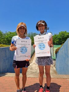 第７６回福島県総合体育大会テニス競技成年の部４０歳女子ダブルス入賞者